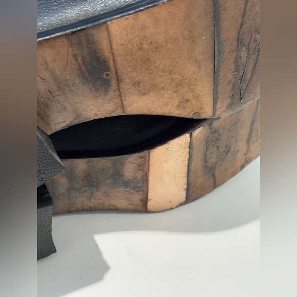 Christy Dawn Black Leather Lace-up Boots Deadstock Leather 9 - Picture 10 of 14